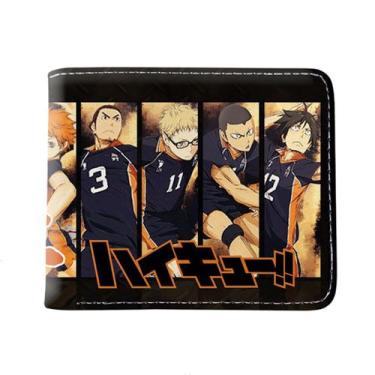 Imagem de Carteira: Bolsa para moedas, couro, carteira curta dobrável, Haikyuu -