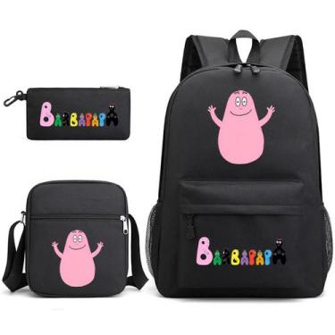 Imagem de Conjunto de mochilas escolares Bar-bapapas Cartoon Kids Nylon, 3 unida