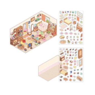 Imagem de Adesivos De Cena Em Miniatura 3D Kawaii, Brinquedos DIY, Jogos, Scrapb
