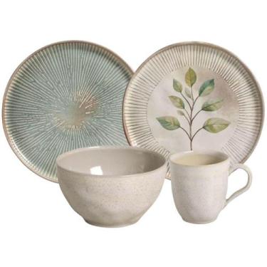 Imagem de Aparelho de Jantar 16 Peças Cerâmica Porto Brasil Orgânico Louça Artes