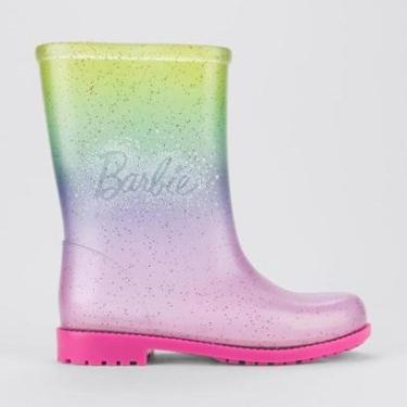 Imagem de Galocha Barbie Colorful Transparente Glitter Rosa Lilás Infantil Grendene Kids-Feminino