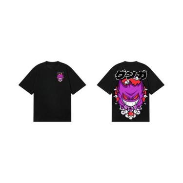 Imagem de Camiseta Unissex Pokémon Gengar Y2K Harajuku Verão Solta Casual De Man