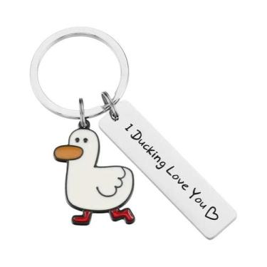 Imagem de Chaveiro De Pato Fofo Com Trocadilho, Presente Engraçado Para Namorado