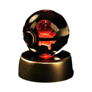Imagem de Lâmpada Noturna 3D Pikachu Gengar Mewtwo Estátua De Bola De Cristal Po