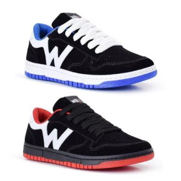 Imagem de Kit 2 Tênis Casual Masculino Confortável Urbano Dia a Dia Promoção - W