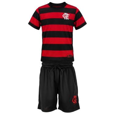 Imagem de Conjunto Infantil Flamengo Shorts e Camisa Listrada-Unissex