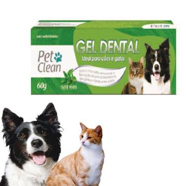 Imagem de Gel Dental Pasta de Dente Creme Pet Clean 60g Cães Gatos, Menta