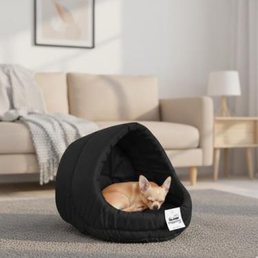 Imagem de Cama Suede Iglu Luxo Caes Gato Lavavel Casinha Preto Oferta - - Maxxim