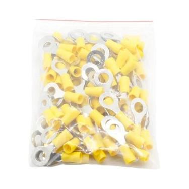 Imagem de Conector De Cabo Isolado RV2-6 Tipo Anel 50-100 Peças Terminal Elétric