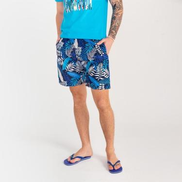 Imagem de Bermuda Estampada Rock e Soda Masculina Elástico Praia Verão-Masculino