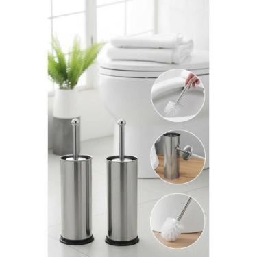 Imagem de Kit 2 Escovas Sanitárias Inox com Base Elegante - Congratulations Stor
