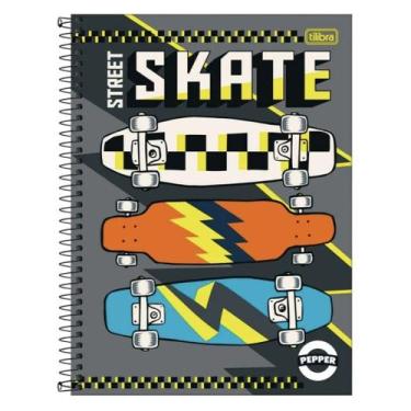 Imagem de Caderno Universitário Masculino 80 Folhas Capa Dura Tilibra -, Skate