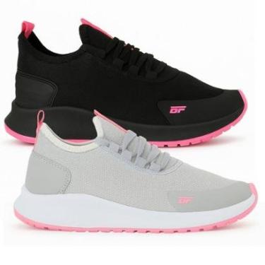 Imagem de Combo 2 Pares Tênis Academia Feminino Esportivo Treino Caminhada BF Shoes-Feminino