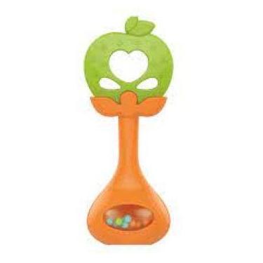 Imagem de Chocalho Baby Frutinhas com Mordedor Guti Guti Maçã verde Dm Toys