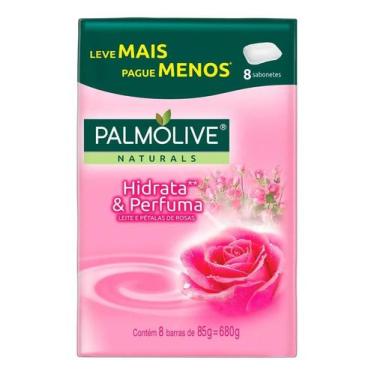 Imagem de Sabonete em Barra Palmolive Leite e Pétalas de Rosa 85g