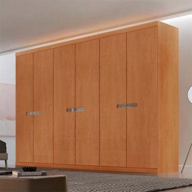 Imagem de Guarda Roupa Casal Paris MDF 6 Portas 6 Gavetas Moderna Mobilia