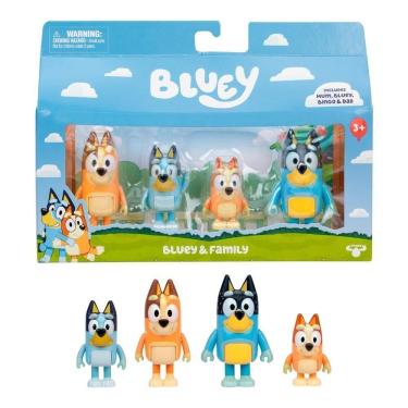 Imagem de Bluey - Kit Com 4 Personagens 6cm - Family Da Bluey