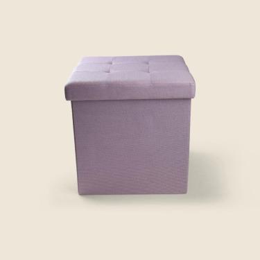 Imagem de Puff Baú Madeira Rosa P - A\CASA