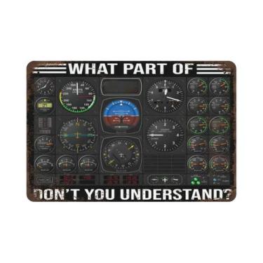 Imagem de Placa De Metal Grossa Estilo Piloto, Durável, Decoração De Aviação Vin