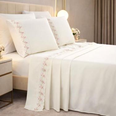 Imagem de Jogo De Cama Solene Queen 100% Algodao 300 Fios Super Macio FIORELLE C