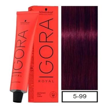 Imagem de Coloração Igora Royal 5-99 Castanho Claro Violeta Extra 60g - Schwarzk