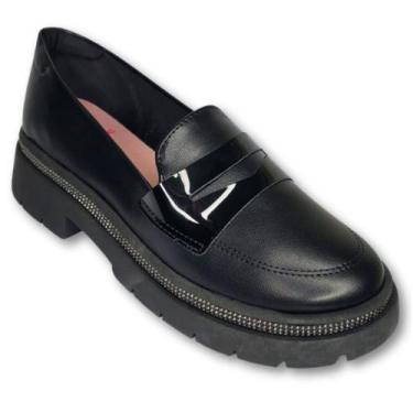 Imagem de Sapato Molekinha Feminino Infantil 2576.201 Napa Turim Preto, Preto, 3