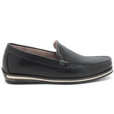 Imagem de Sapato Masculino Democrata 135201 Ted Mocassim Básico Couro, 42, Preto