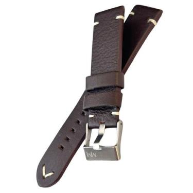 Imagem de Pulseira Relógio Couro Com Pesponto Reforçado, Linha Premium.LC96-MONT