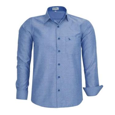 Imagem de Camisa Social Amil Masculina Manga Longa Comfort Com Detalhes 1873 - A