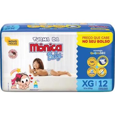 Imagem de Fralda infantil Turma da Monica Baby Jumbinho XG c/ 12 - KIMBERLY CLAR