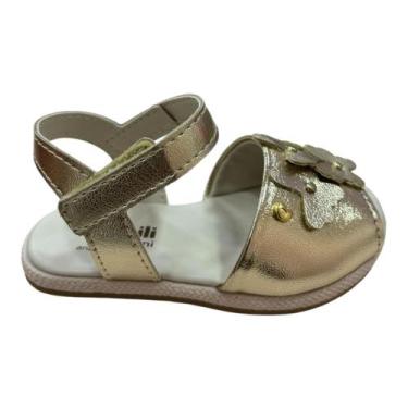 Imagem de Sandália Infantil Espadrilhe Pampili Lala Borboletas Dourada 761.001, 