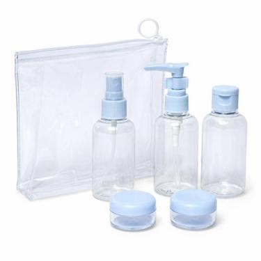 Imagem de Kit Frascos Para Mala e Frasqueira 5 peças Multi-Organizador - Qualis,