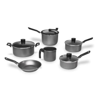 Imagem de Jogo Panelas 6 Peças com Pipoqueira Garlic Grafite - Brinox, Opção: Gr