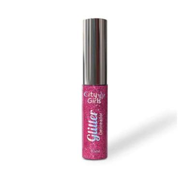 Imagem de Delineador Líquido Glitter Colorido Rosa City Girls