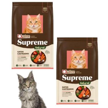 Imagem de Combo de 2 Ração De 1kg Quatree Supreme Gato Castrado Salmão e Batata 