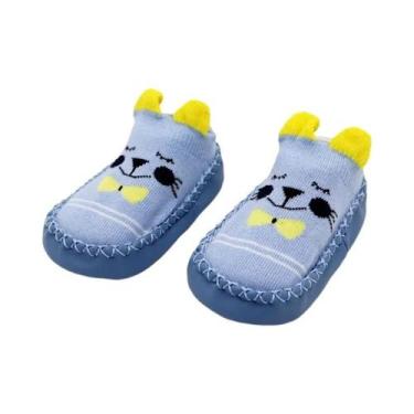 Imagem de Meias Para Bebês Recém-nascidos Com Sola De Borracha, Sapatos Infantis
