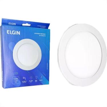Imagem de Plafon Led Embutir Elgin Redondo 12W. 960Lm. 6500K. Bivolt Branco