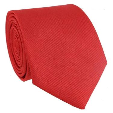 Imagem de Gravata Social Masculina Slim Lisa Tons Vermelho Premium Sem Nó Eventos Casamento Padrinho Trabalho Congresso