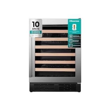 Imagem de Adega Climatizada Hisense Wine Cooler HWL-54W1ANQRI 54 Garrafas Porta de Vidro Inox 110V