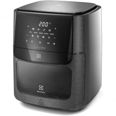 Imagem de Fritadeira Elétrica Air Fryer Forno Electrolux EAF90 12L 1700W Digital Espeto Giratório 2 Bandejas Antiaderentes Grafite