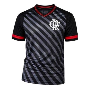 Imagem de Camisa Betel Flamengo Stripes Oficial Masculina, Ls preto, M