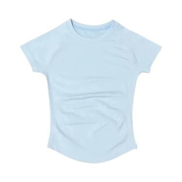 Imagem de Leotardo Feminino Sem Costura Para Esportes, Manga Curta, Ioga, Corrid