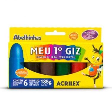 Imagem de Giz de cera Meu Primeiro Giz 6 cores 09506 - Acrilex