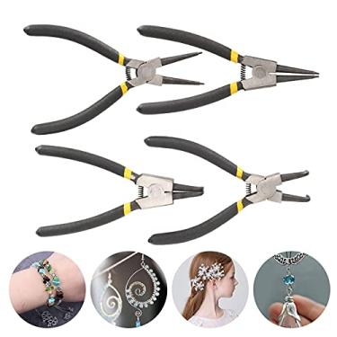 Imagem de Alicate de ponta de agulha, conjunto de alicates de aço portátil para fixação para enrolar