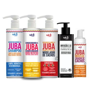 Imagem de Kit Widi Care Juba Encaracolando Shampoo Condicionador Mousse Acidificante Infusão 2.0