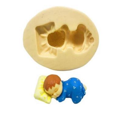 Imagem de Molde De Silicone Chá De Bebê, Bebê Dormindo, Travesseiro, Resina, Confeitaria, Biscuit Molds Planet