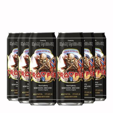 Imagem de Pack 6 Cervejas Inglesa Trooper Iron Maiden Lata 500ml