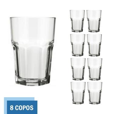 Imagem de Copo Vidro 200ml Bristol Suco Agua Cristal Luxo Nadir - 8 Un