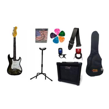 Imagem de Kit Mãe Guitarra Condor RX20S MBD Strato Basic Line Completo