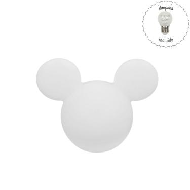 Imagem de Luminária Abajur Infantil Decoração Mickey Mouse Disney Orelhas com Lâmpada LED